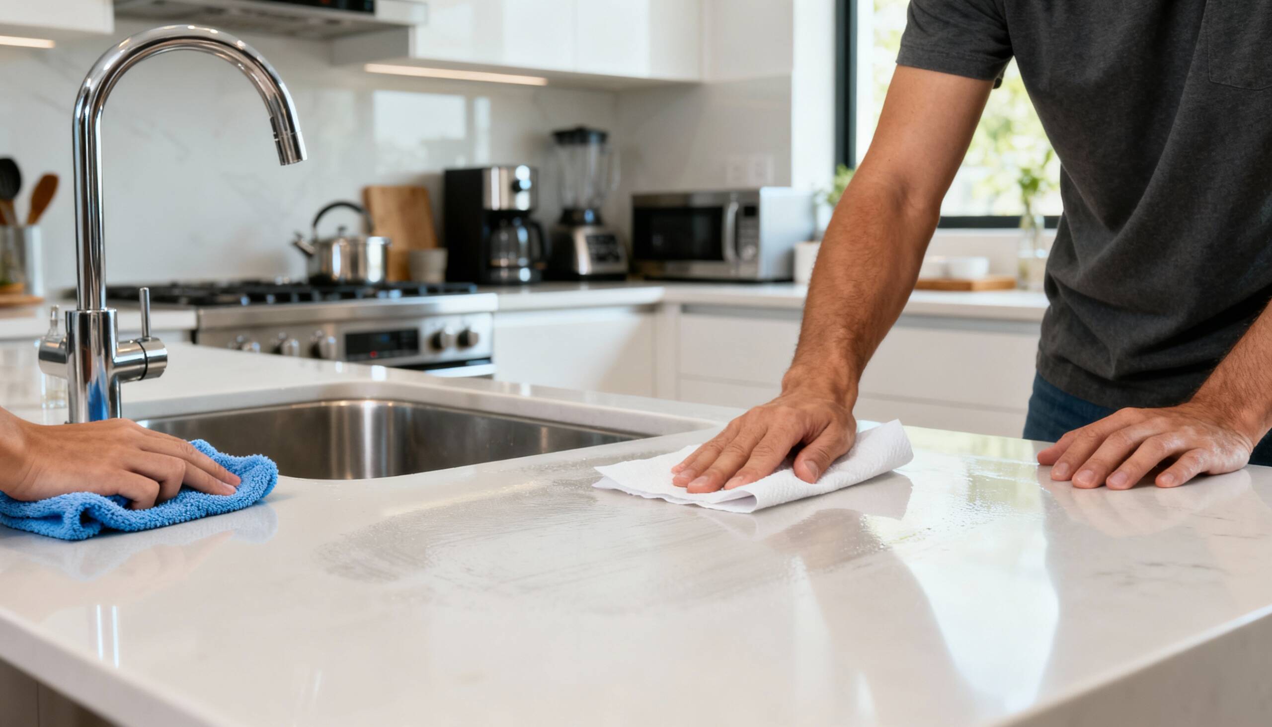 A textura do papel toalha contém fibras que, embora pareçam macias, podem ser abrasivas para superfícies delicadas