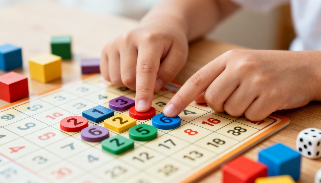 A contagem com os dedos permite que a criança construa uma representação concreta da quantidade