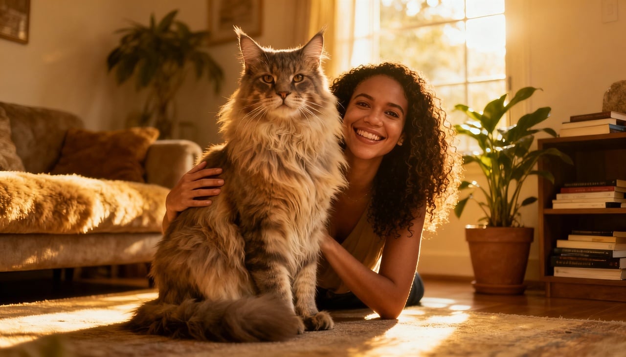 O Maine Coon é reconhecido por seu tamanho impressionante