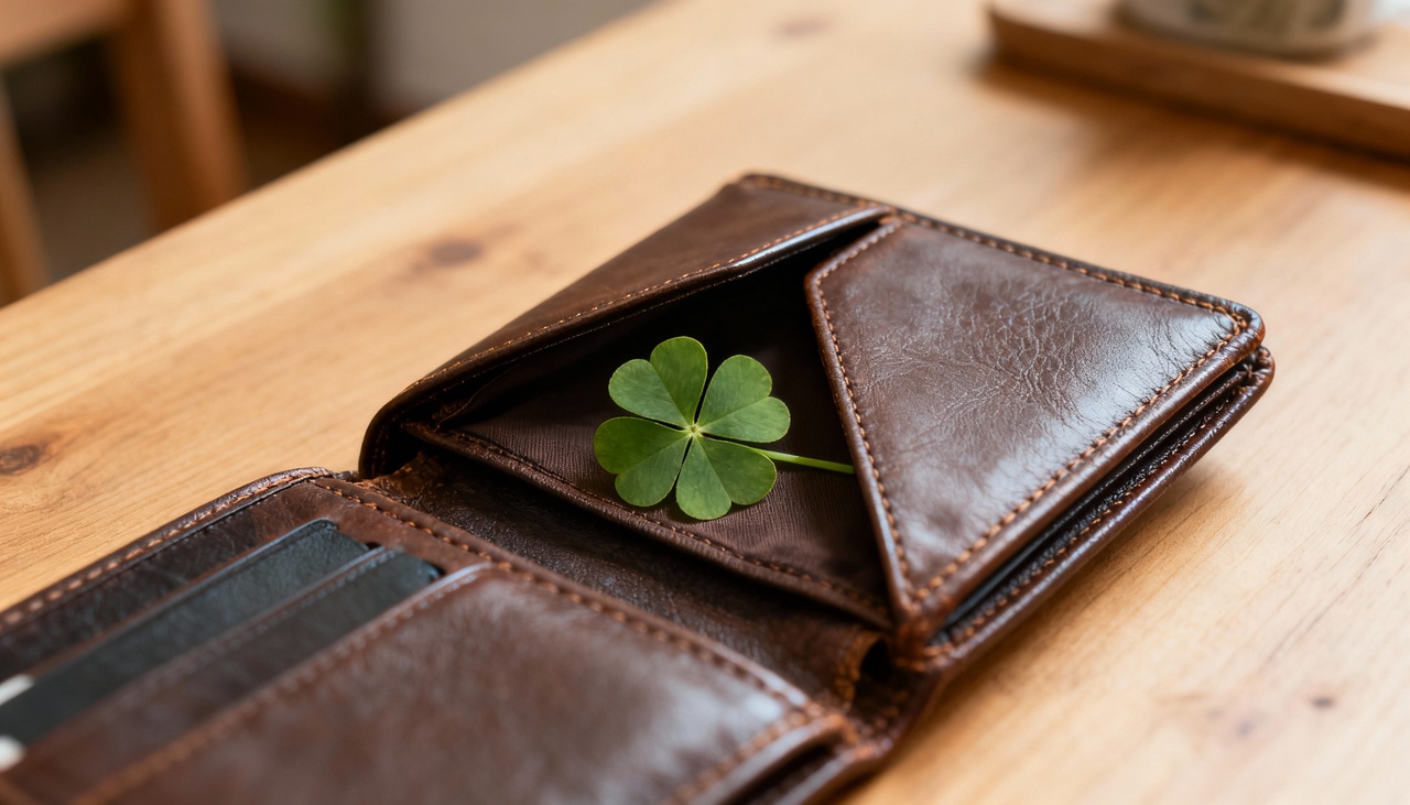 A simpatia do trevo consiste em guardar uma folha de trevo, geralmente de quatro folhas, dentro da carteira