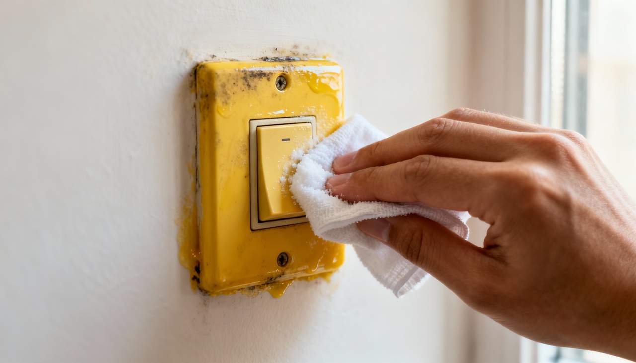 A principal razão para o interruptor branco ficar amarelado está na exposição constante à luz solar