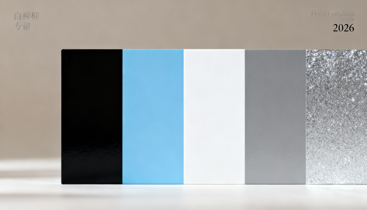 Para 2026, cinco cores ganham destaque: preto, azul claro, branco, cinza e prateado