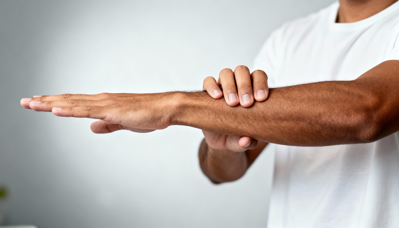 A digitação contínua mantém os músculos extensores do antebraço contraídos enquanto sustentam os punhos em uma posição fixa