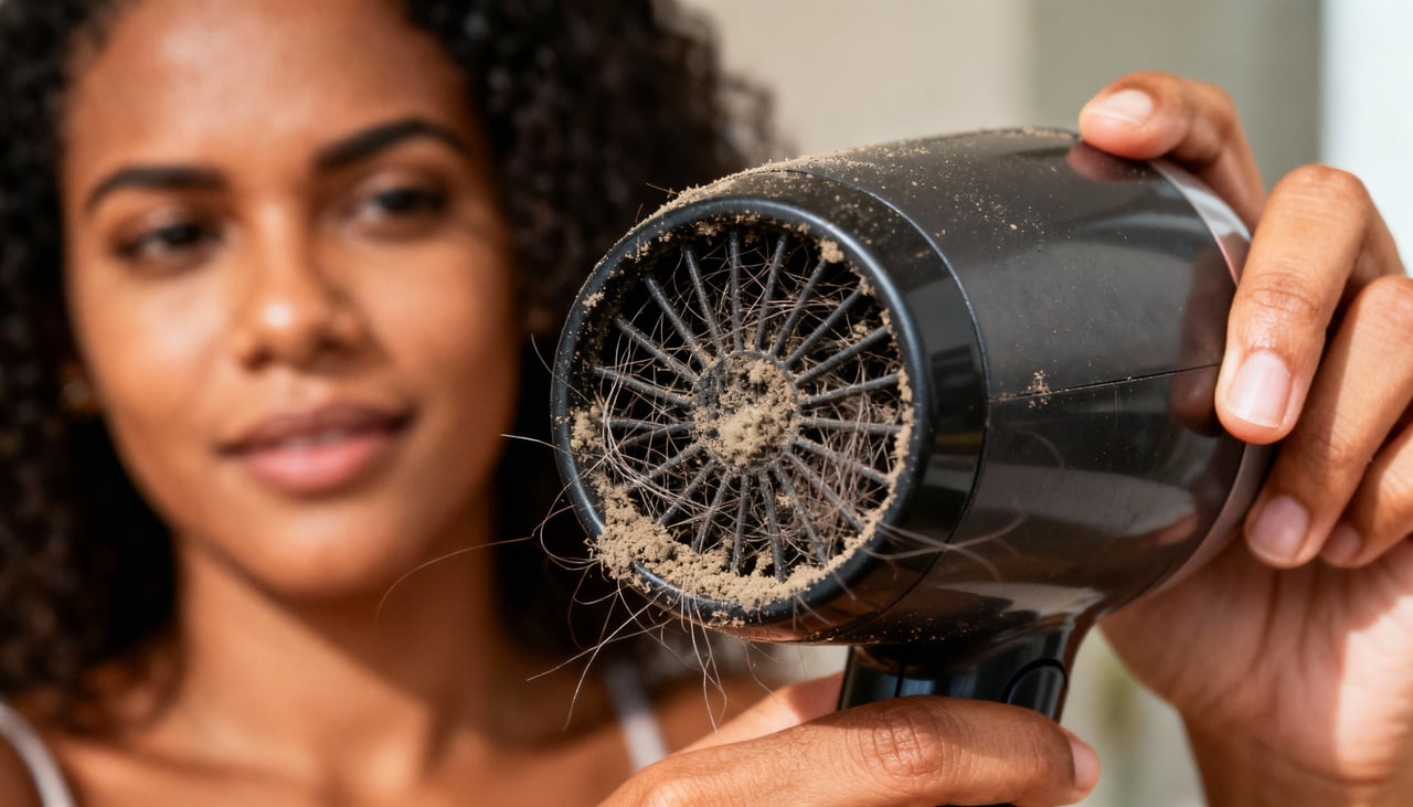 O uso do secador por períodos longos, principalmente em potência máxima