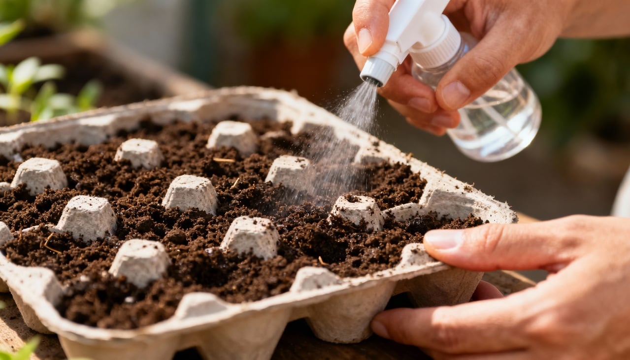 Utilizar a cartela de ovos para cultivar plantas ou temperos é um processo simples e acessível