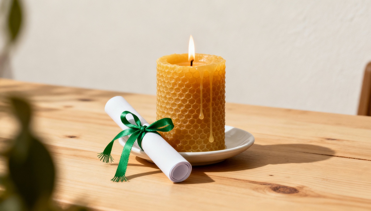 Esse ritual popular combina uma vela de mel, símbolo de suavidade e doçura, com uma fita verde, que representa esperança e crescimento na carreira