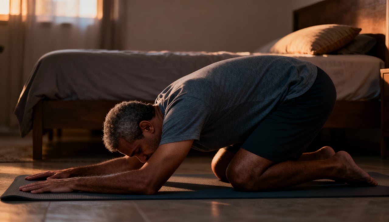 Realizar movimentos suaves antes de dormir auxilia a relaxar o sistema nervoso