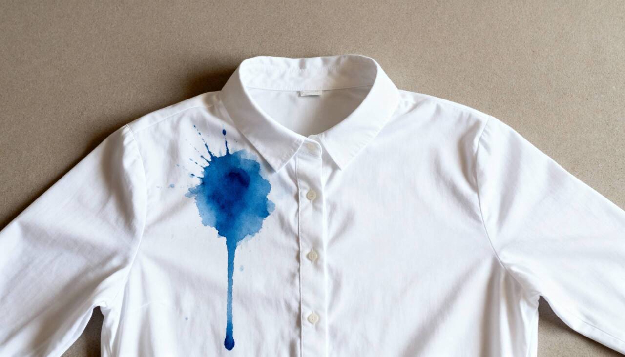 Canetas de gel ou esferográficas liberam corantes e solventes que rapidamente penetram as fibras do tecido