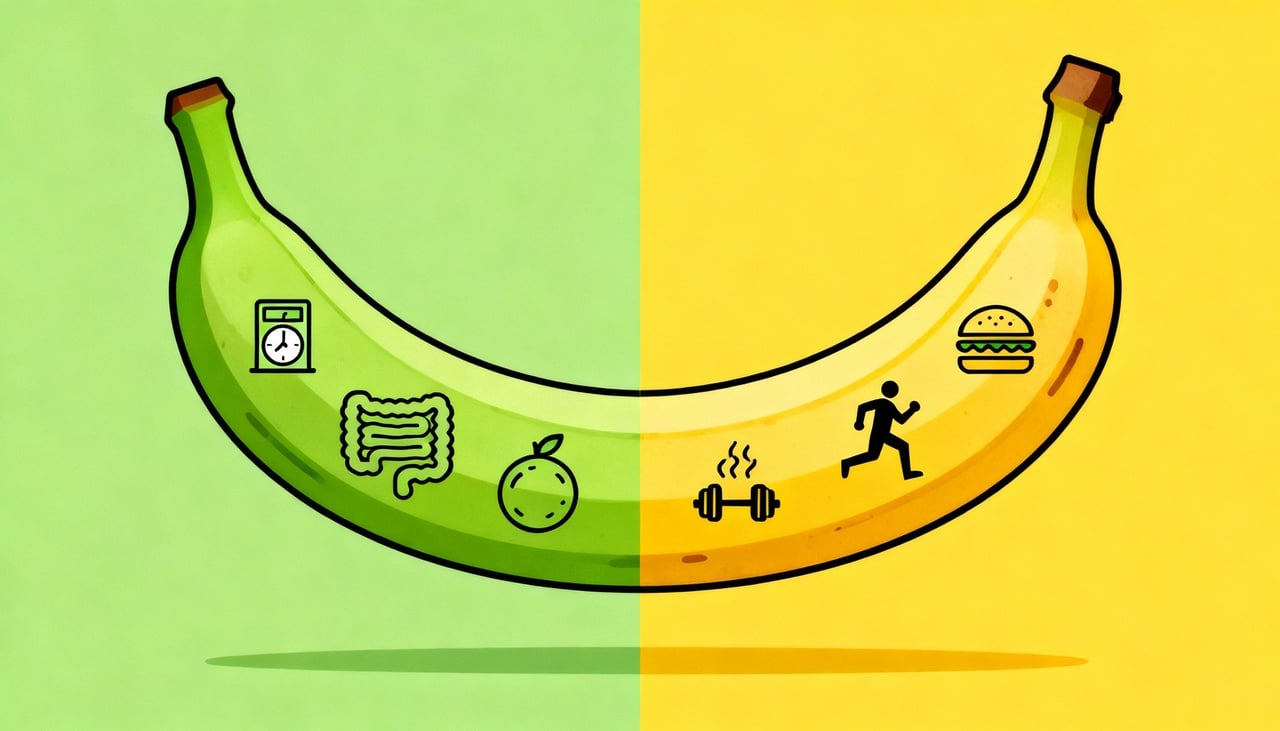 "Bananas verde vs. Bananas maduras": Quais são os benefícios? O que acontece com o corpo se você as comer juntas?