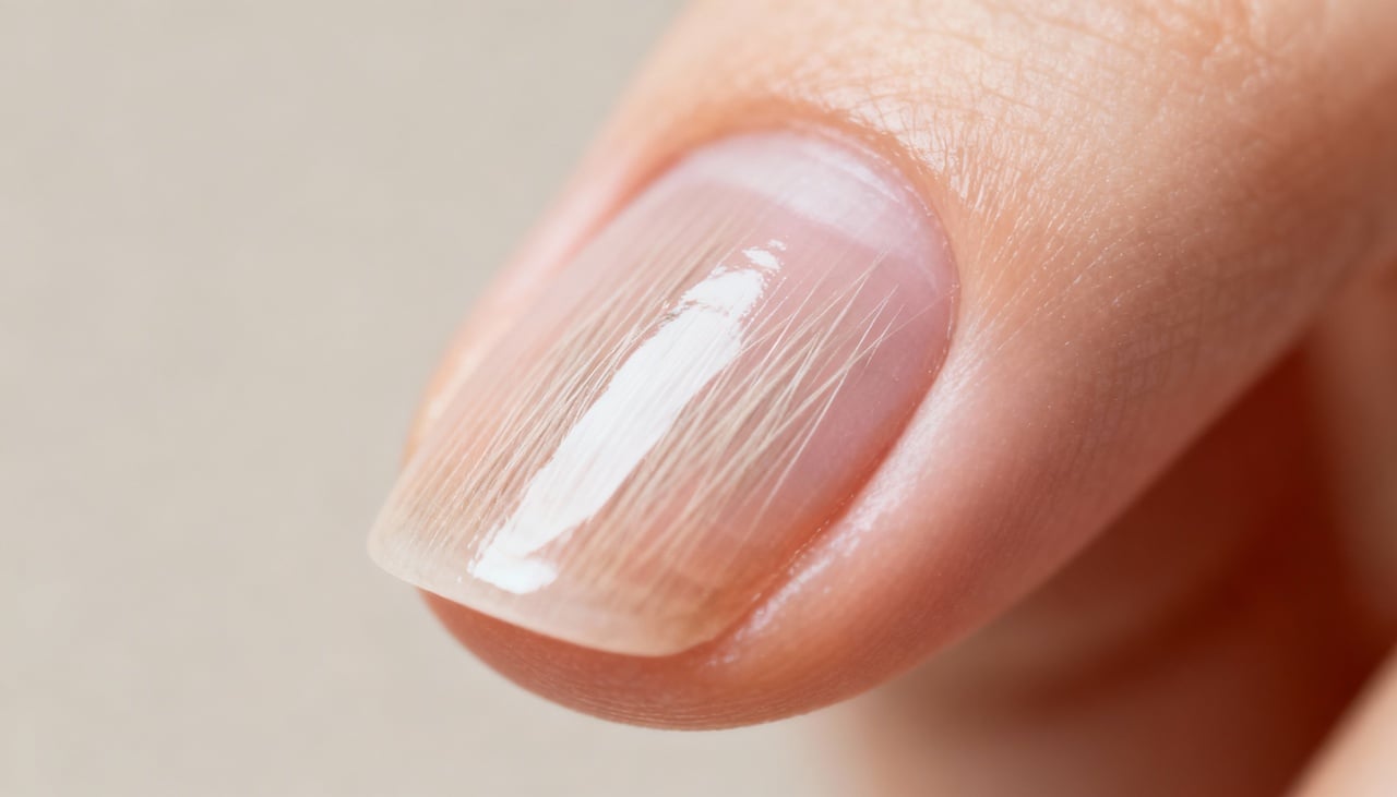 Fortalecedores enriquecidos com fibras de nylon depositam pequenas partículas sobre a superfície ungueal