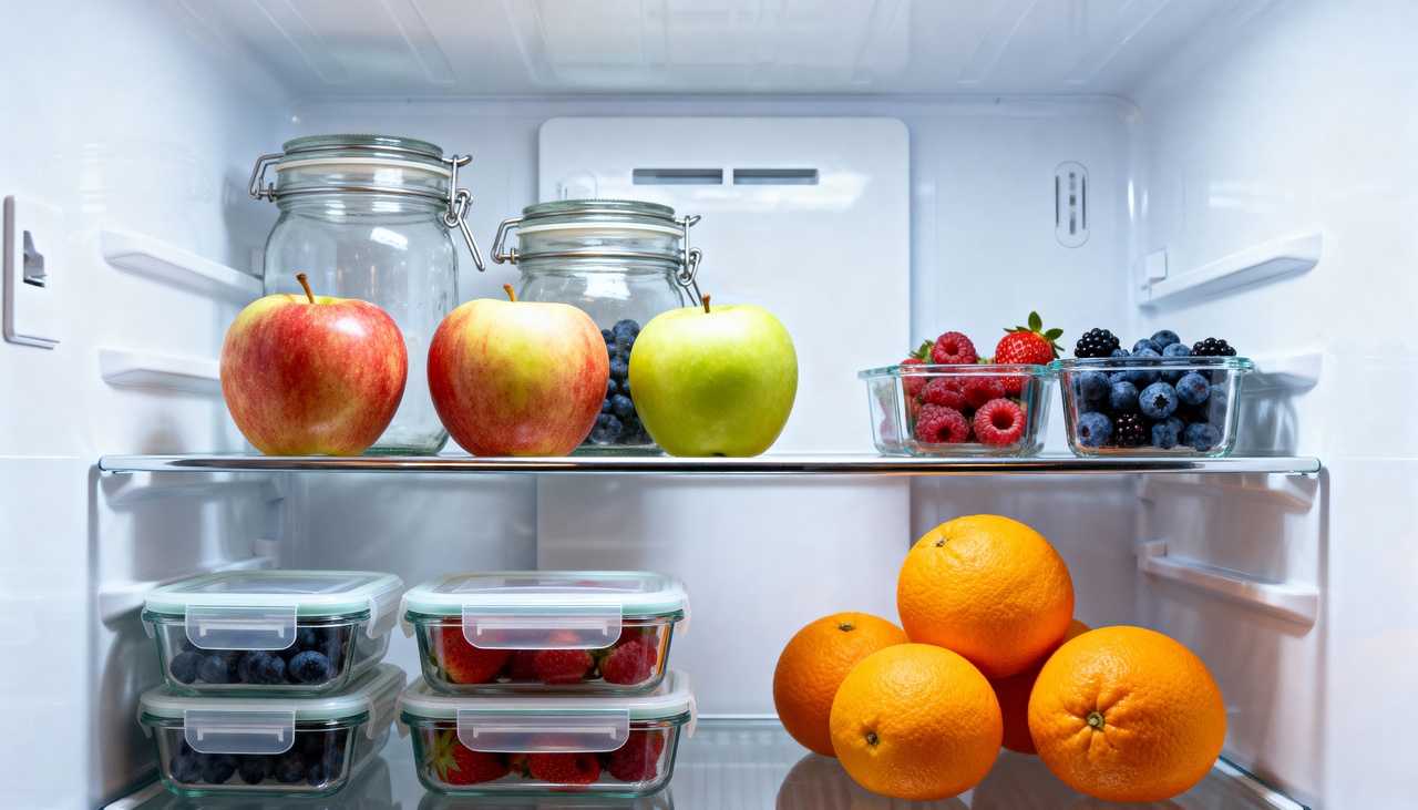 O ambiente refrigerado desacelera a atividade das enzimas que promovem a degradação das frutas