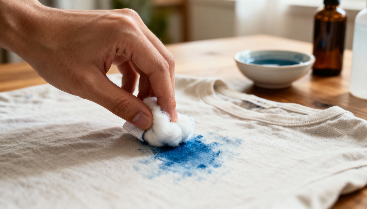 Canetas de gel ou esferográficas liberam corantes e solventes que rapidamente penetram as fibras do tecido