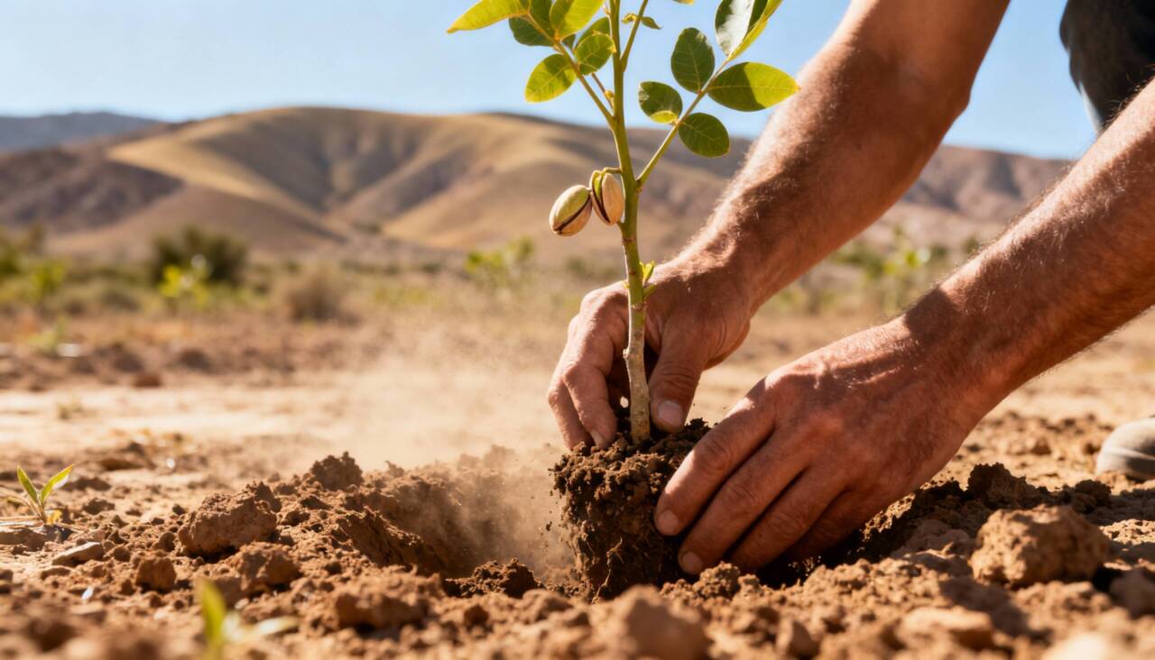 O pistache adapta-se melhor em regiões de clima seco e quente