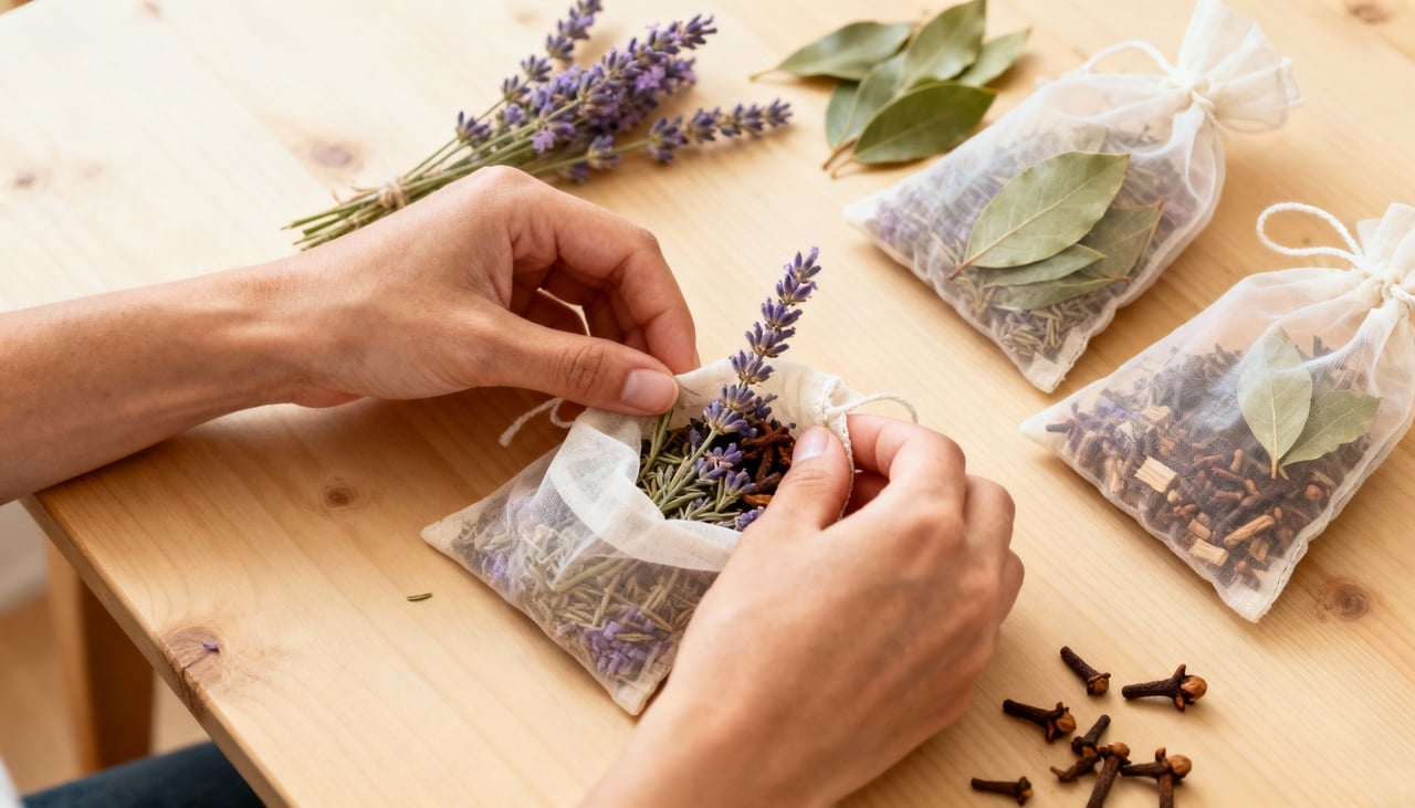 Traças e outros insetos costumam evitar aromas intensos, especialmente de plantas aromáticas como lavanda, cedro e louro