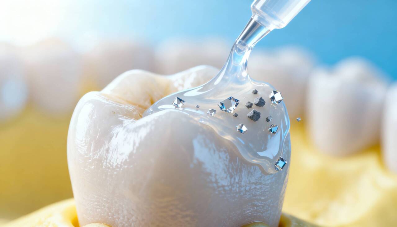 O gel foi projetado para simular as proteínas envolvidas na formação do esmalte na infância