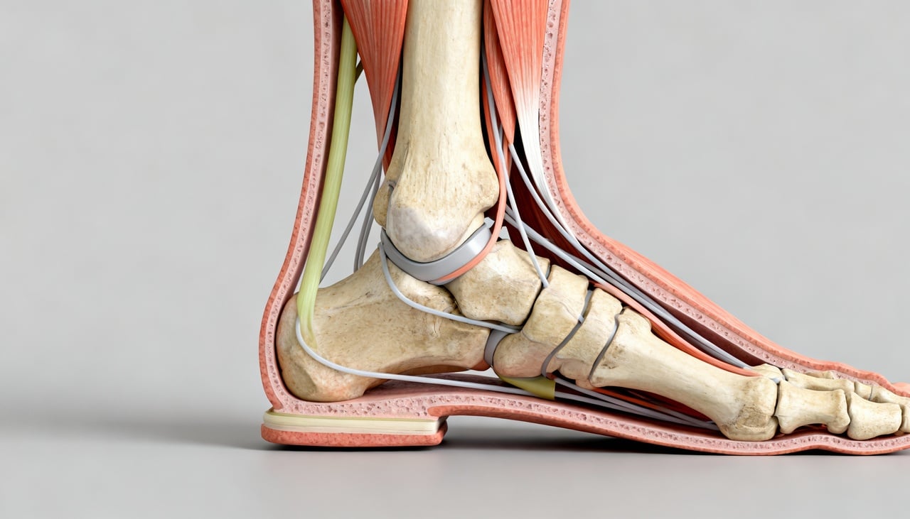O correto funcionamento do tornozelo permite absorver impactos e impulsionar o corpo com precisão