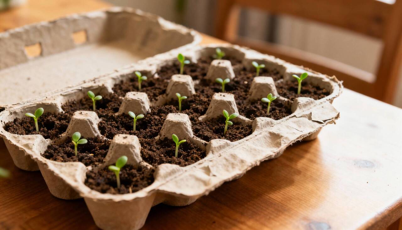 Utilizar a cartela de ovos para cultivar plantas ou temperos é um processo simples e acessível