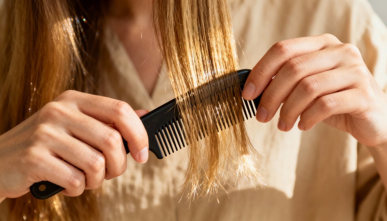 A quebra dos fios é resultado do enfraquecimento da estrutura capilar