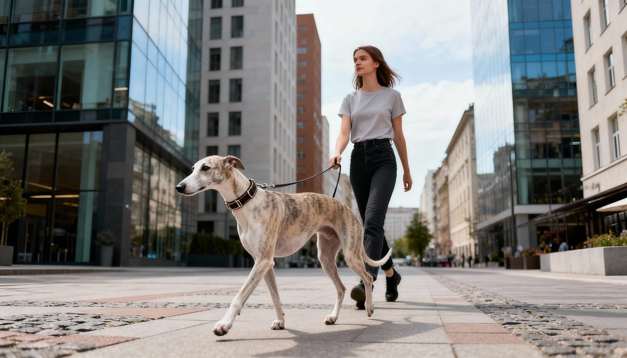 Além do temperamento, o visual atlético e a pelagem curta colaboram para o charme do Whippet