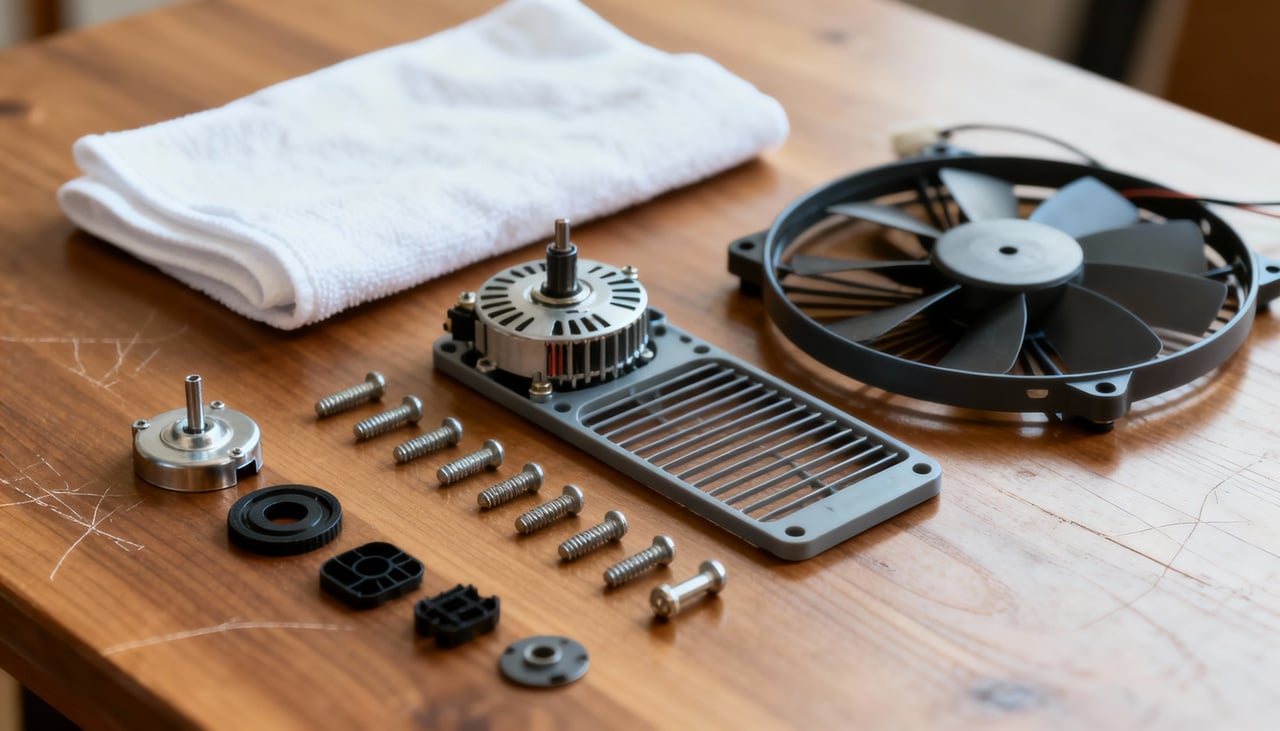 Remover o acúmulo de poeira das pás, grades e carcaça impede que o ventilador perca força