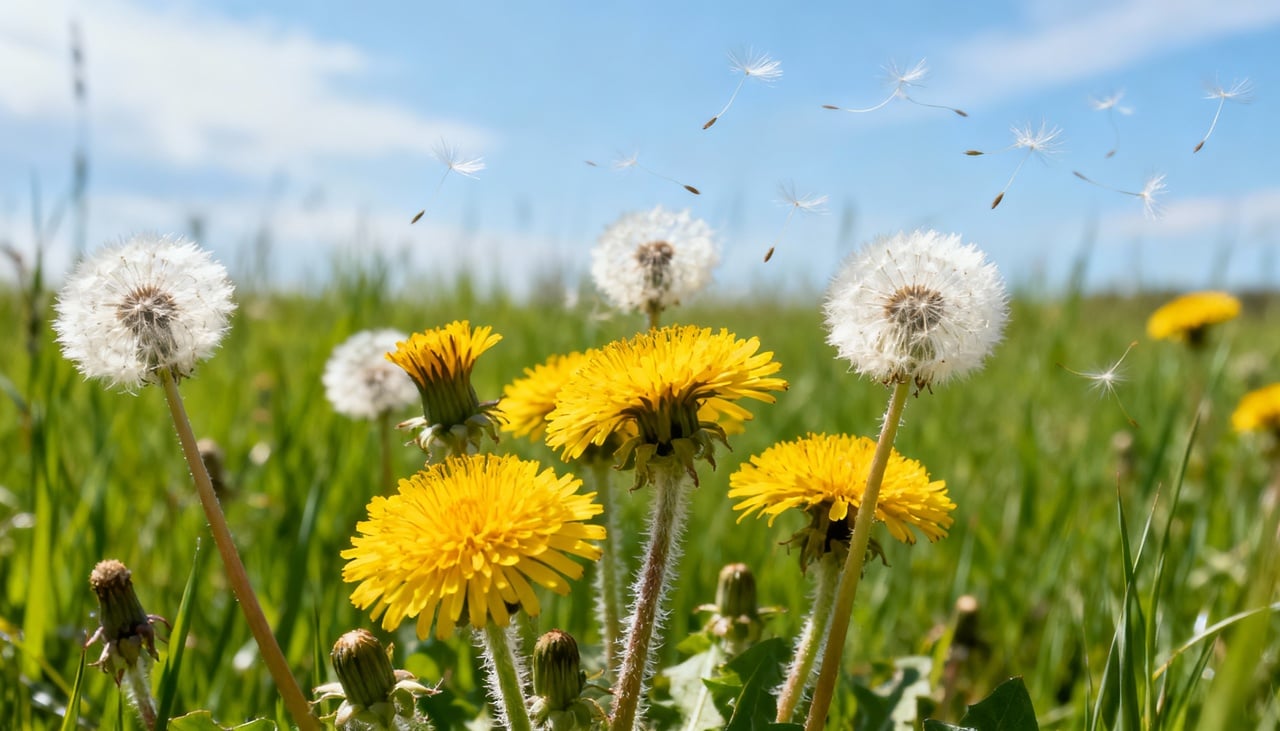 Além das vitaminas, o dente-de-leão fornece minerais como ferro, potássio e cálcio, essenciais para funções vitais do corpo