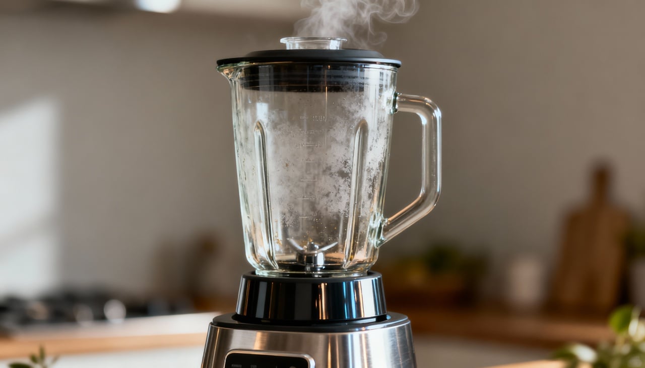 Colocar água ou outro líquido no fundo ajuda as lâminas a criarem um redemoinho intenso