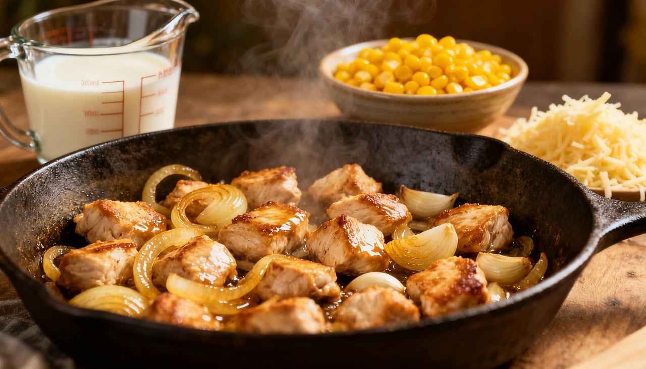 Praticidade no preparo e pouca louça para lavar são os principais atrativos do frango cremoso de uma panela só