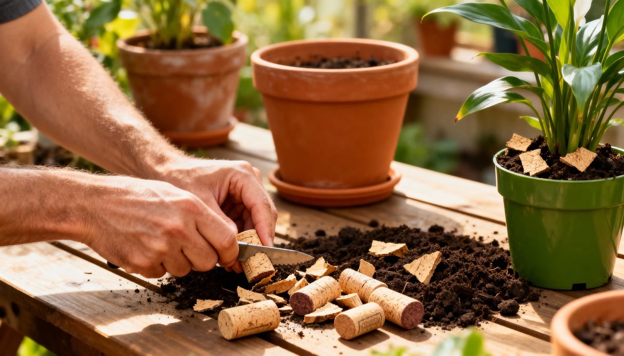 A rolha regula a umidade do substrato