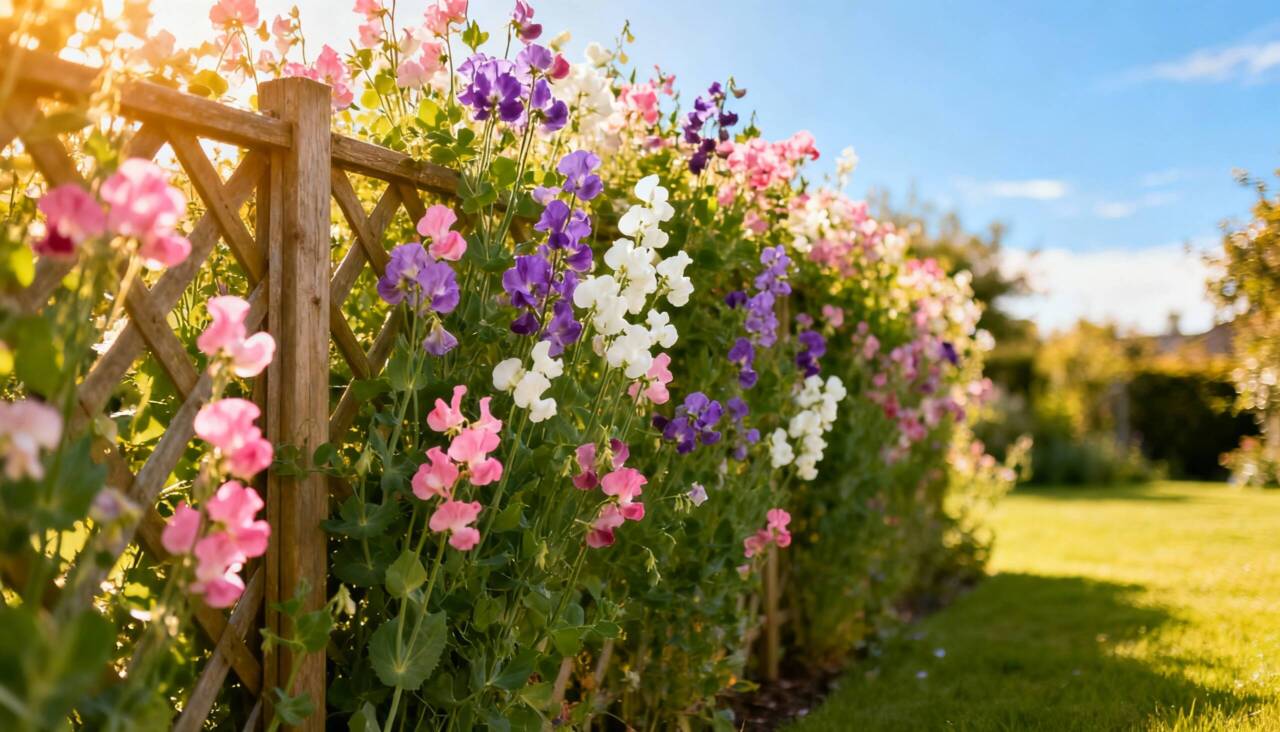 A ervilha-de-cheiro de cheiro beneficia o jardim ao atuar indiretamente no controle de pragas