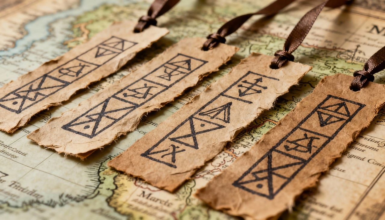 Inscrições delicadas e linhas curvas criam a sensação de um objeto antigo