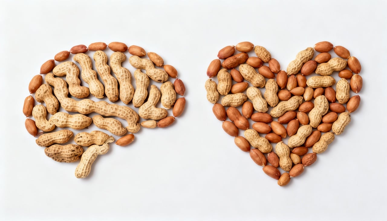 O amendoim é altamente energético devido à proporção equilibrada de gorduras boas e proteínas