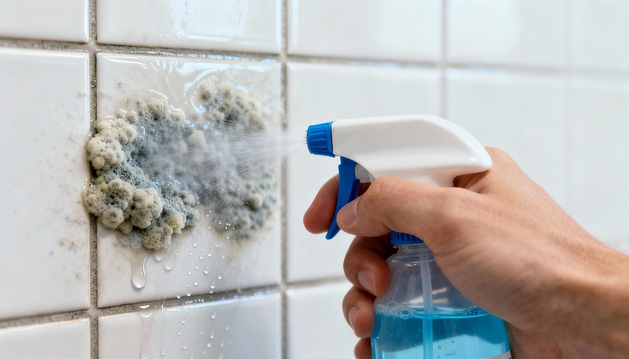 A ação do peróxido libera oxigênio ativo que elimina microrganismos presentes em superfícies comuns da casa