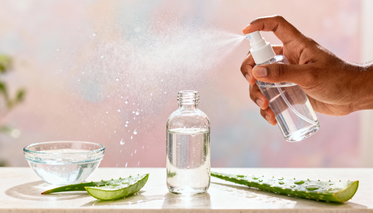 O mist facial é um spray desenvolvido especialmente para ser aplicado diretamente no rosto