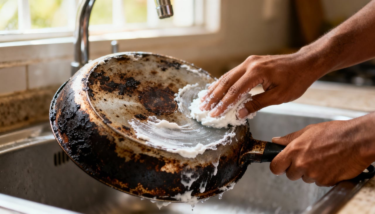 O acúmulo de gordura ocorre porque sob o calor os óleos reagem e endurecem