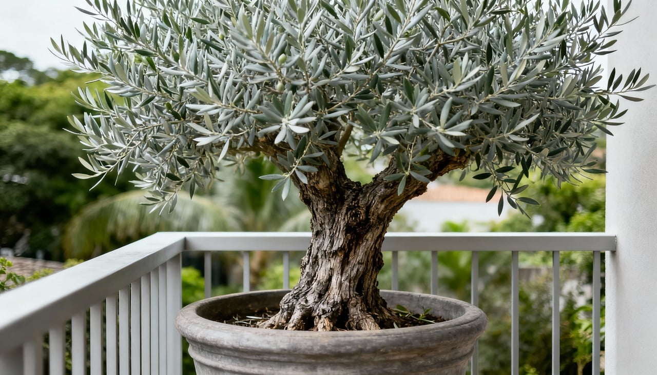 A oliveira apresenta crescimento controlado e pode ser mantida com podas leves