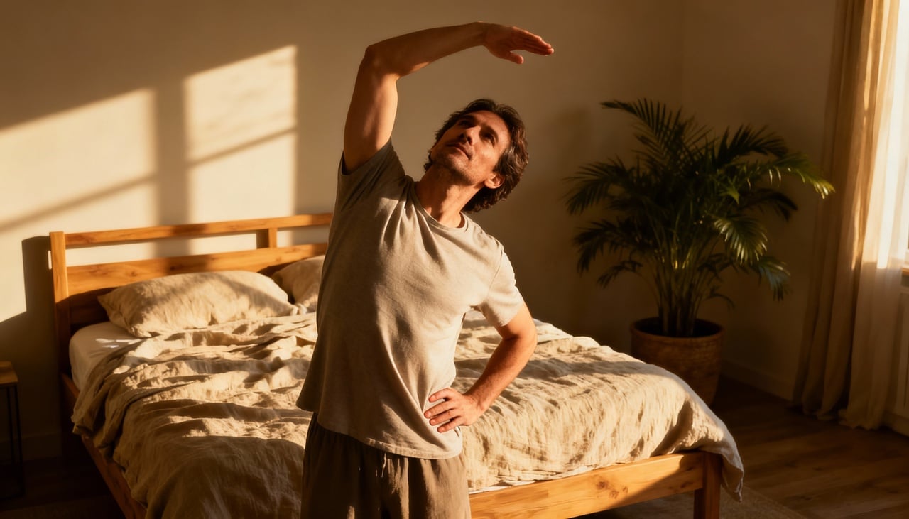 Durante o sono, os músculos passam horas em relaxamento, o que aumenta a rigidez ao despertar