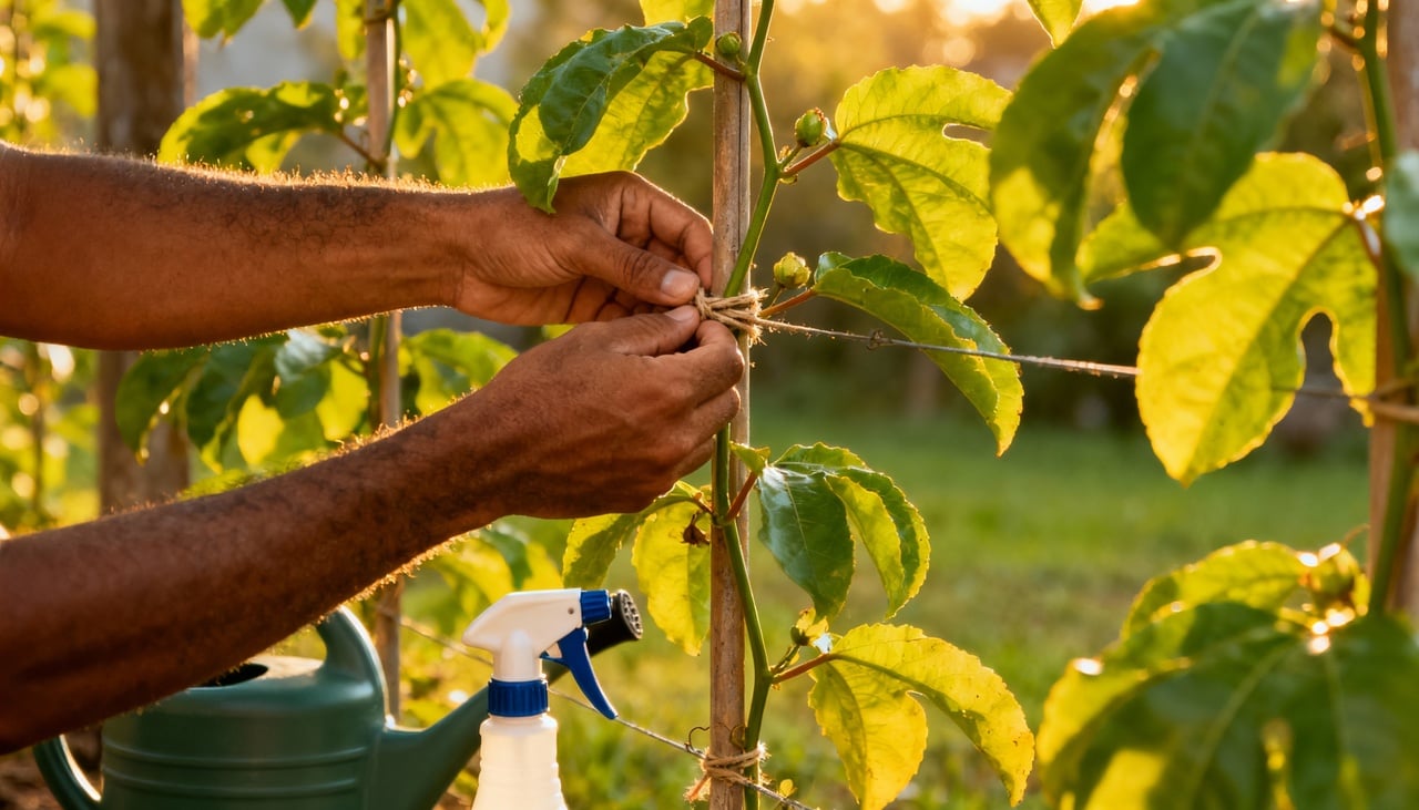 O maracujá se adapta bem a diferentes regiões do Brasil e cresce rapidamente com poucos cuidados
