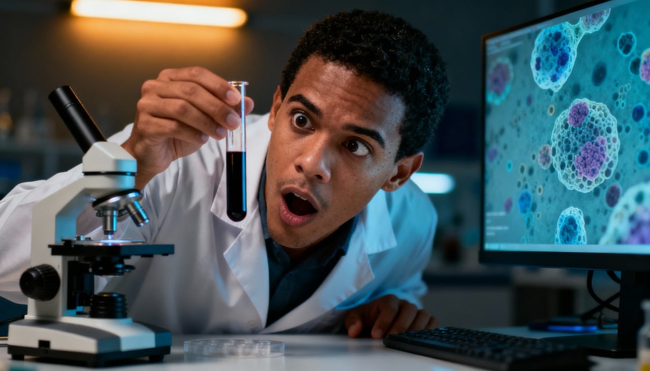 As condições químicas observadas no local são extremamente alcalinas, semelhantes às encontradas em soluções de limpeza industrial