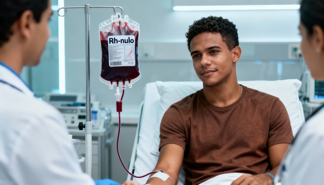 O sangue dourado é caracterizado pela ausência total de antígenos do sistema Rhesus (Rh) nas hemácias