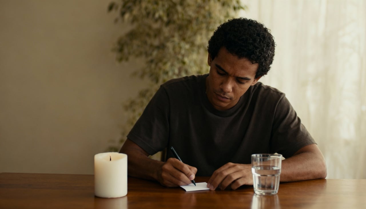 A escolha da vela branca e do pedido escrito envolve significados espirituais e simbólicos profundos