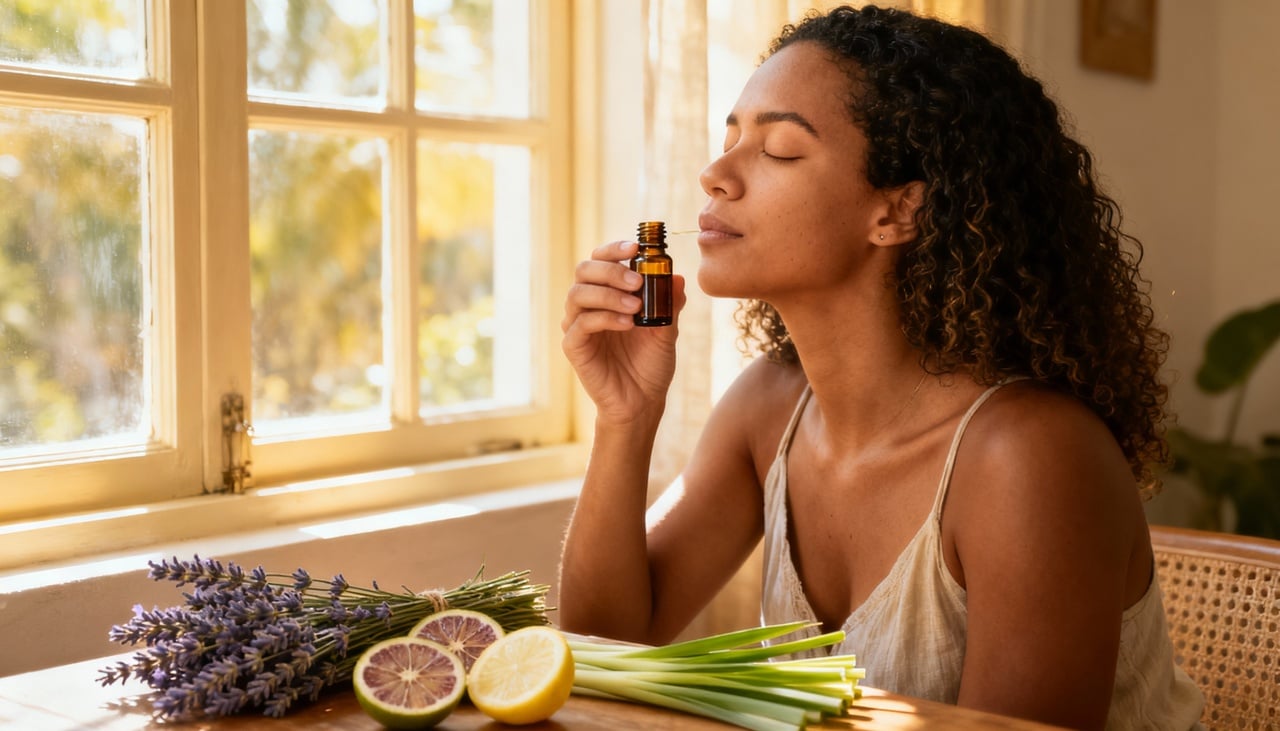 A união de essências aromáticas ajuda a promover um ambiente mais leve