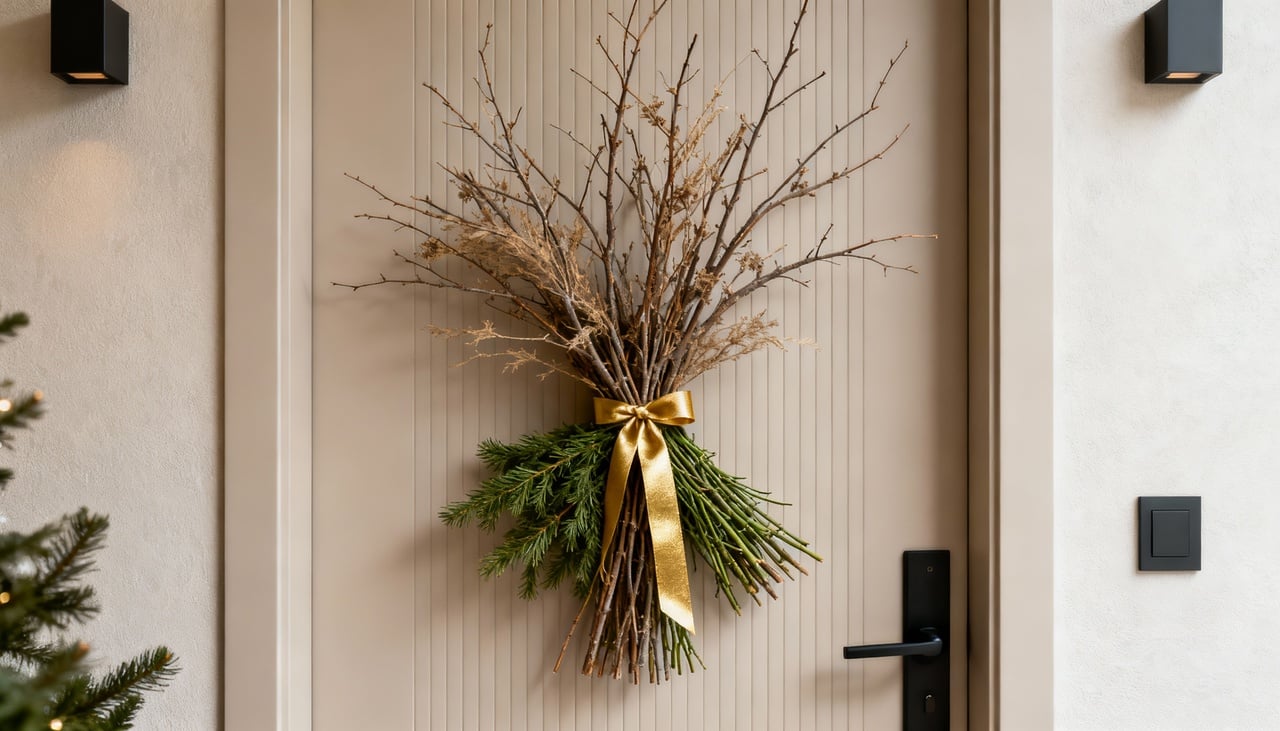 A decoração de portas e entradas abandona os símbolos clássicos em favor de peças discretas e elegantes