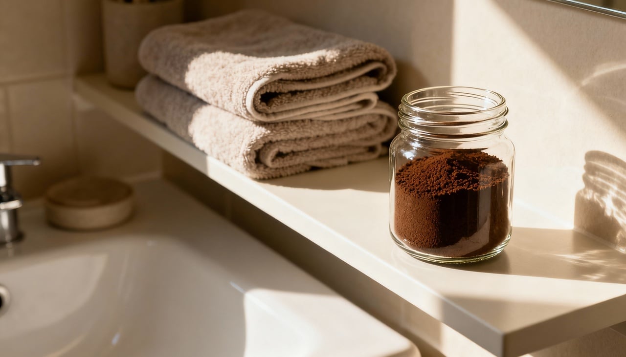 O café em pó possui propriedades capazes de absorver moléculas responsáveis pelos maus odores