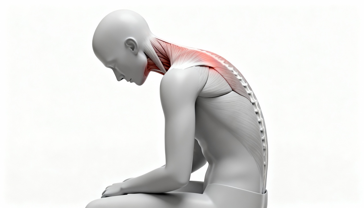 A principal causa do pescoço travado está ligada à posição da cabeça constantemente inclinada para frente, comum ao focar em telas e livros