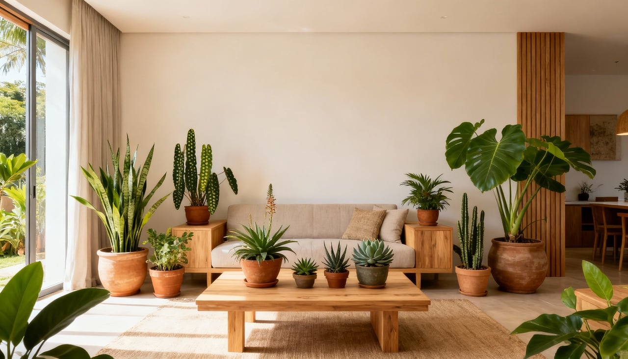 A decisão de transformar a casa em um pequeno jardim interior está diretamente ligada a necessidades emocionais e psicológicas específicas