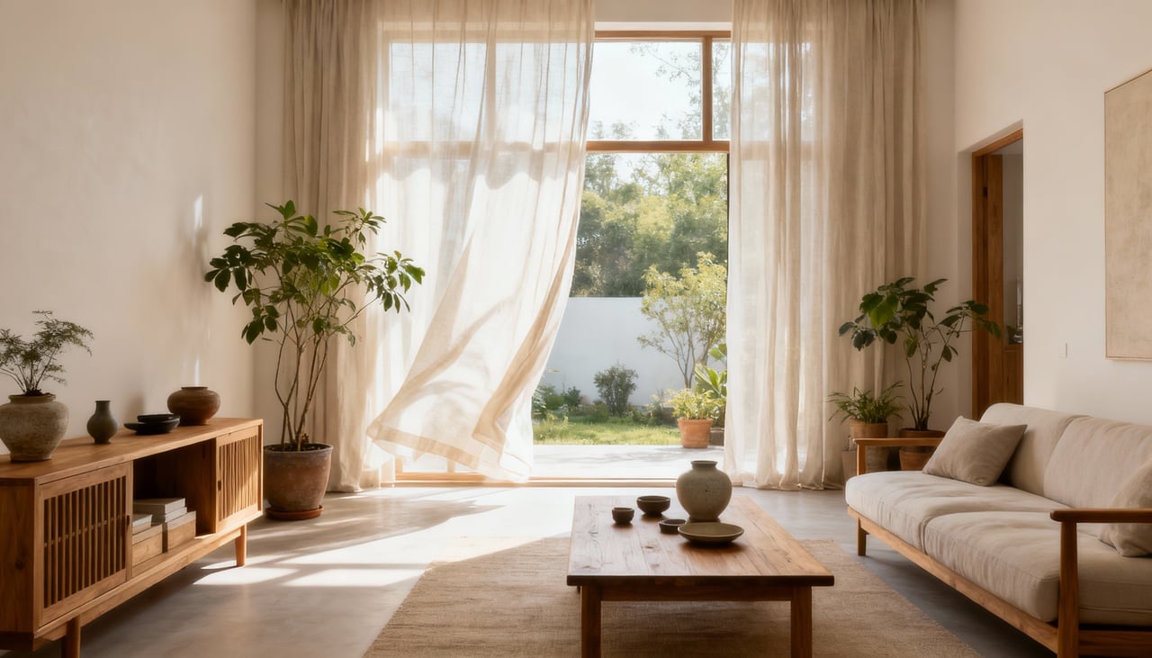 Mudanças simples, como a colocação de cortinas de tecido leve em janelas amplas ou a reorganização da entrada da casa