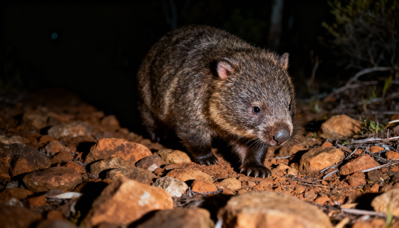 Espécie endêmica da Austrália, o wombat-de-nariz-peludo-do-norte (Lasiorhinus krefftii) é considerado o maior marsupial escavador registrado