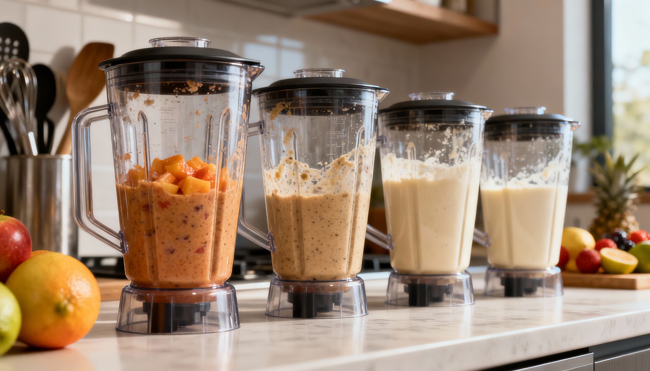 Liquidificadores de maior potência são capazes de quebrar ingredientes mais densos e processar partículas maiores