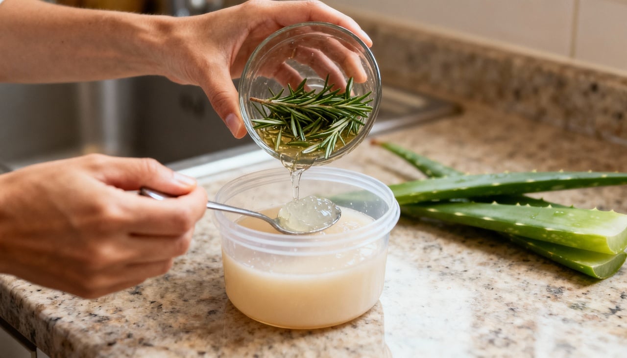 O shampoo feito com romero e aloe vera reúne vantagens relevantes para o cuidado capilar