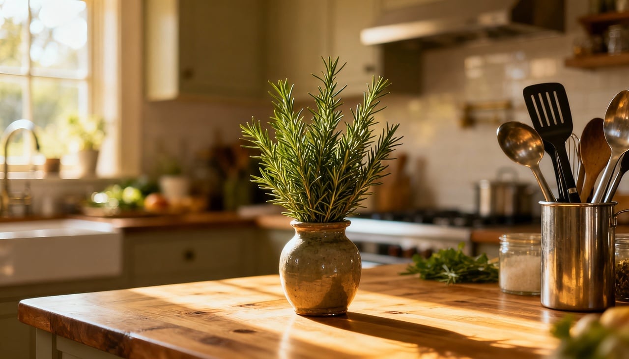 No Feng Shui, o alecrim simboliza renovação, crescimento e dinamismo